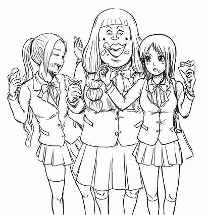 Anime Friends Coloring Pages Friend Forever Drawing