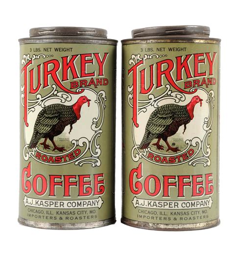 Lot Detail Lot Of 2 Turkey Brand Coffee Tin