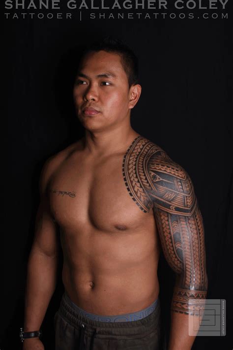 Shane Tattoos Polynesian Sleeve Tattoo Tatau Pi Tattoo Ta Moko