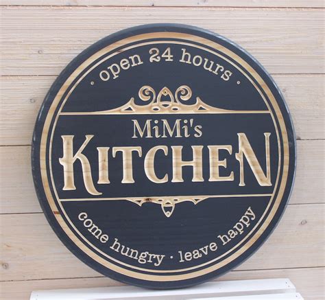 Personalized Kitchen Sign Kitchen Signs Carved Signs Etsy