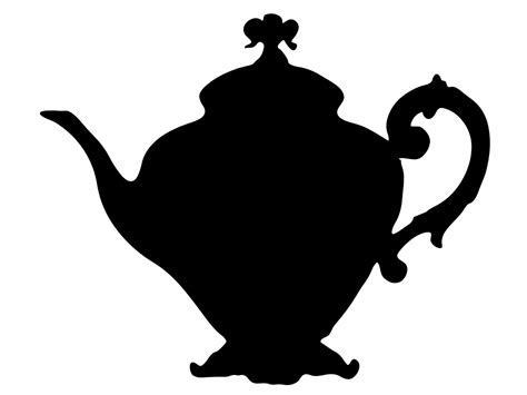 Onlinelabels Clip Art Vintage Teapot Silhouette