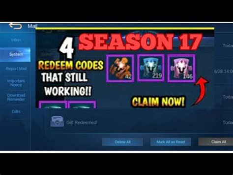 Mobile legends redeem codes october 2020 highly appreciated website: ML REDEEM CODE Season 17 (ML GIFT 2020) - YouTube