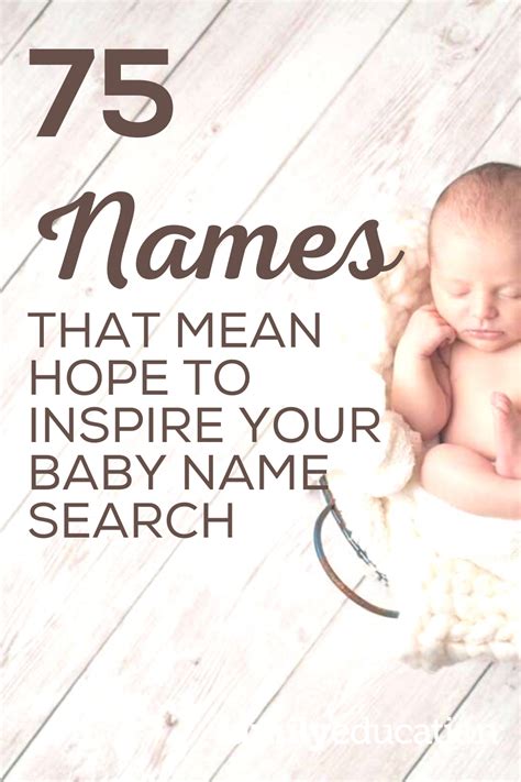 Looking For Unique Baby Names Hope And Faith Hold Many Together In The