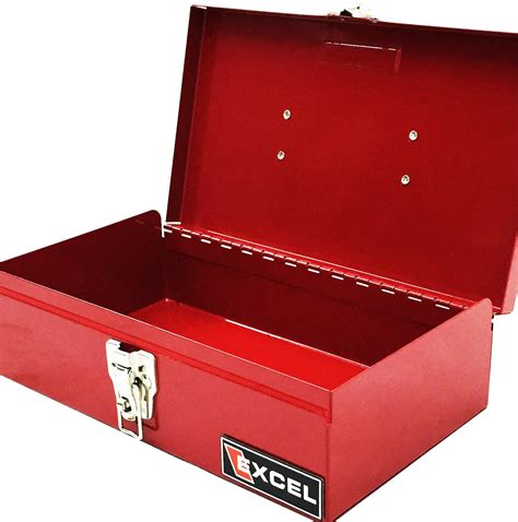 Excel Tb105a Red 11 Inch Portable Steel Tool Box Red 696228506570 Ebay