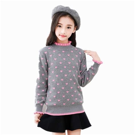 Clothes Teenager Cardigans Winter Girls Sweater Knitted Pullover