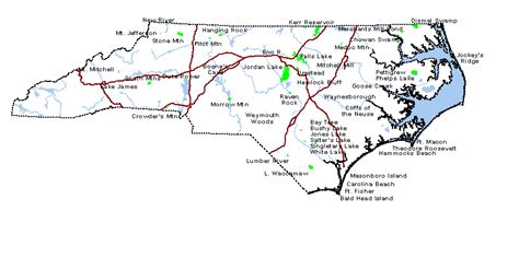 North Carolina Topographical Map