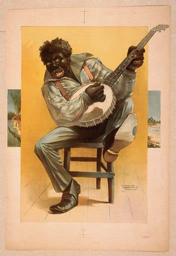 African American Seated Playing Banjo Free Public Domain Image Look