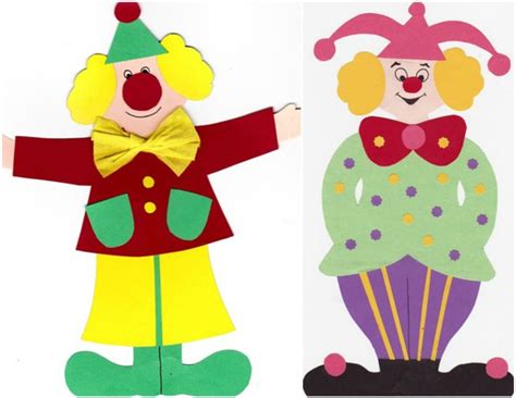 Hier sind die produkte von der anleitung oben! Clown basteln mit Kindern zu Fasching - Vorlagen, Ideen ...