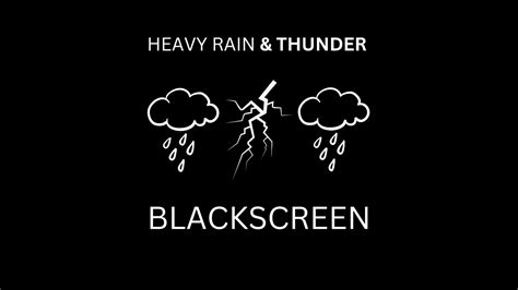 Heavy Rain With Thunder Chillman Blackscreen Sleep Instantly