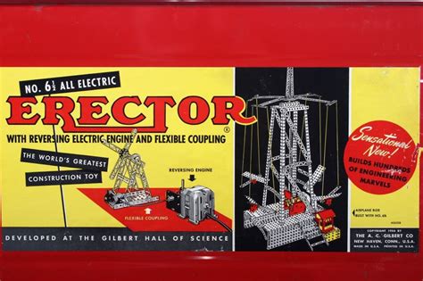 1950s Erector Set With Motor And Original Case