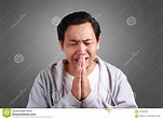 Young Man Cried Expression stock image. Image of portrait - 124594859