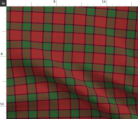 Maxwell Clan Tartan Small 3 Repeat Fabric Spoonflower
