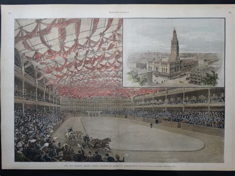 Ny106 The New Madison Square Garden 1890 Anne Hall Antique Prints
