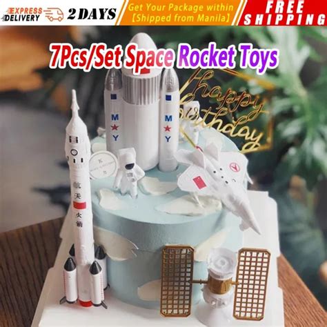 【7pcsset Space Rocket Toys】space Expedition Rocket Space Shuttle Space
