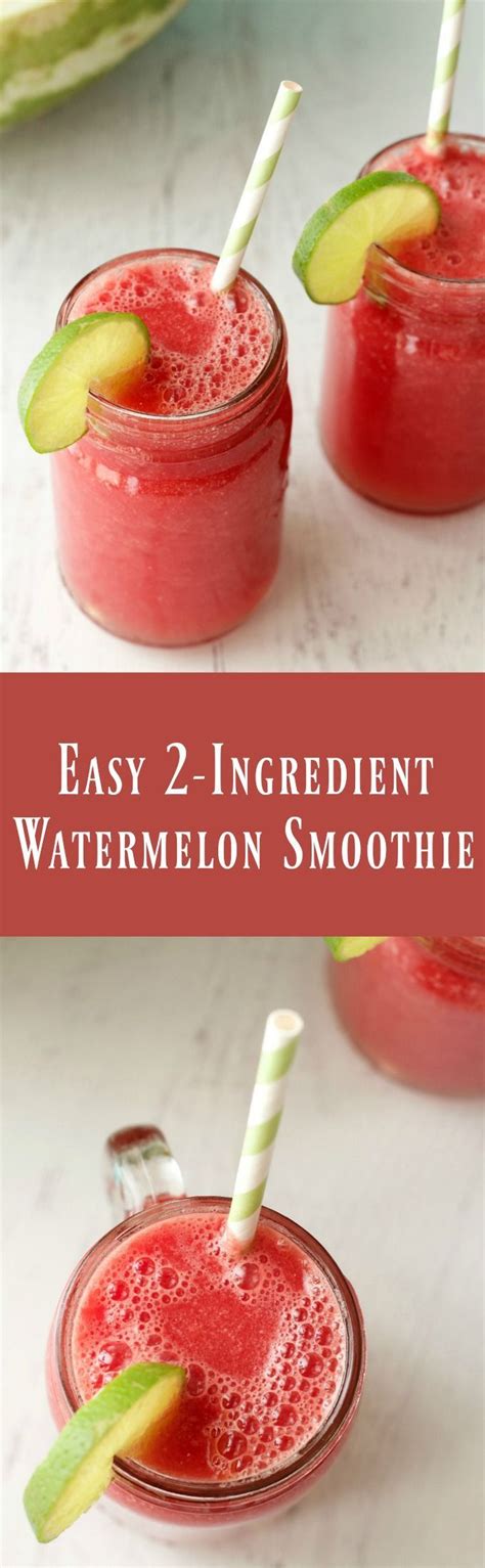 Deliciously Refreshing 2 Ingredient Watermelon Smoothie Fabulous For