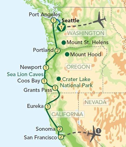 Seattle To San Francisco Drive Itinerary Akiko Sepulveda