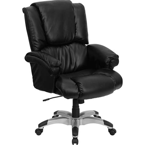 Flash Furniture High Back Black Leathersoft Overstuffed Executive