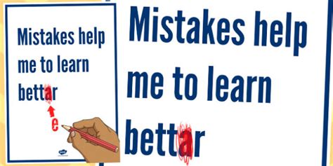 Mistakes Help Me To Learn Better Motivational Poster Display