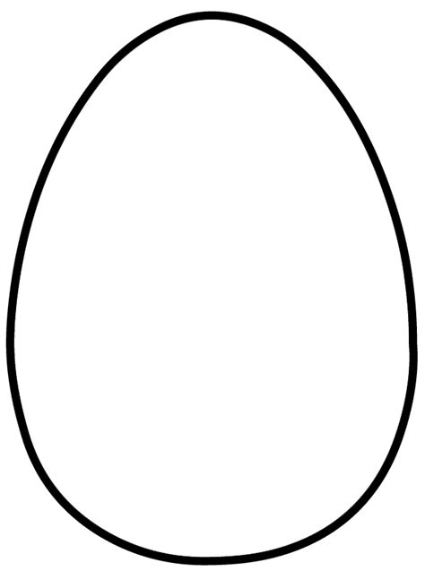Large Printable Easter Egg Template