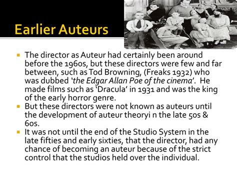 Ppt Auteur Theory Director As Author Powerpoint Presentation Free