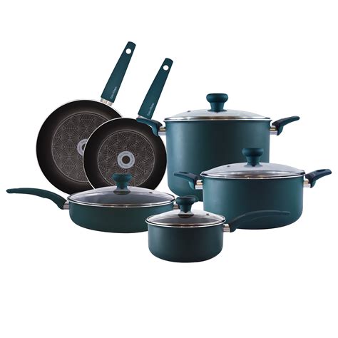 Taste Of Home 10 Piece Non Stick Easy To Clean Aluminum Cookware Set
