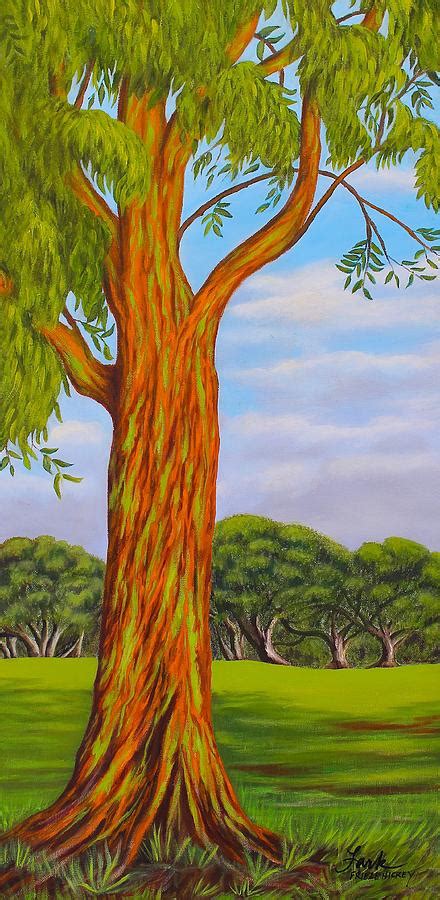 Rainbow Eucalyptus Tree Painting By Lark Hickey