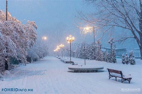 Магични фотографии со снег вечерва од патеката Студенчишта Охрид ...