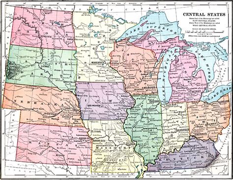Midwestern States And Capitals Map Fino Today