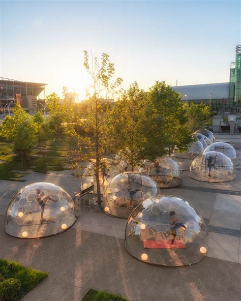 Gallery Of Socially Distant Outdoor Yoga Domes Invade The Open Spaces