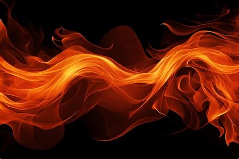 Premium Ai Image A Red And Orange Fire With A Black Background And A