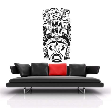 aztec-mayan-headdress-art-home-decal-headdress-art,-home-decor,-handmade-home-decor