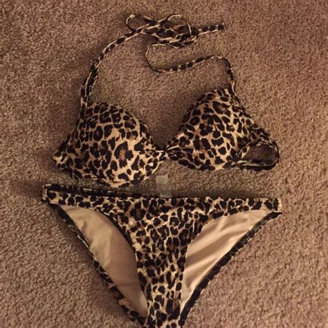 Victoria S Secret Cheetah Print Bikini Set Victoria S Secret Cheetah