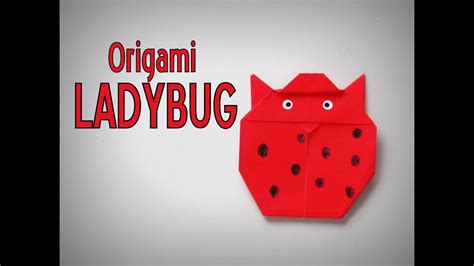 Origami How To Make A Ladybug Youtube