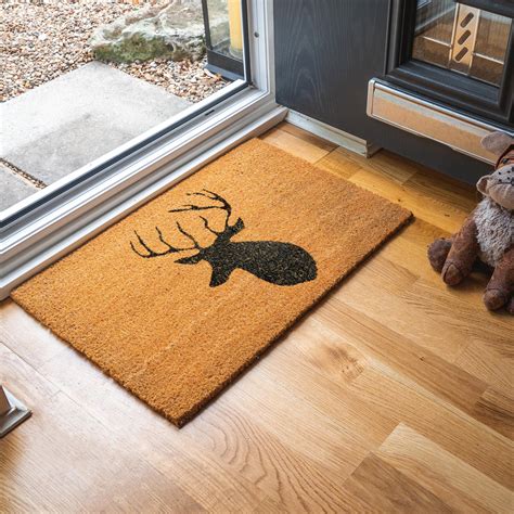 Door Mat Doormats Non Slip Natural Coir Welcome Indoor Outdoor Home Garden Mats Ebay