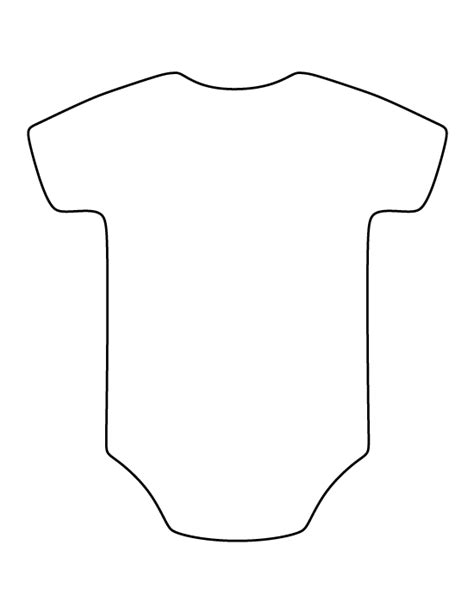 Onesie Pattern Use The Printable Outline For Crafts Creating Stencils