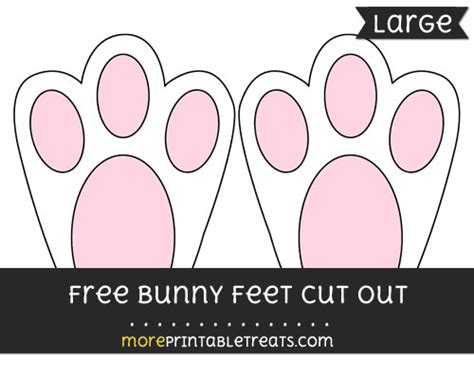 Bunny Feet Cut Out Large