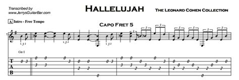 How To Play Hallelujah On Guitar Tabs