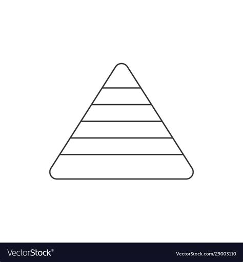 Pyramid For Infographics Linear Diagram Chart Vector Image