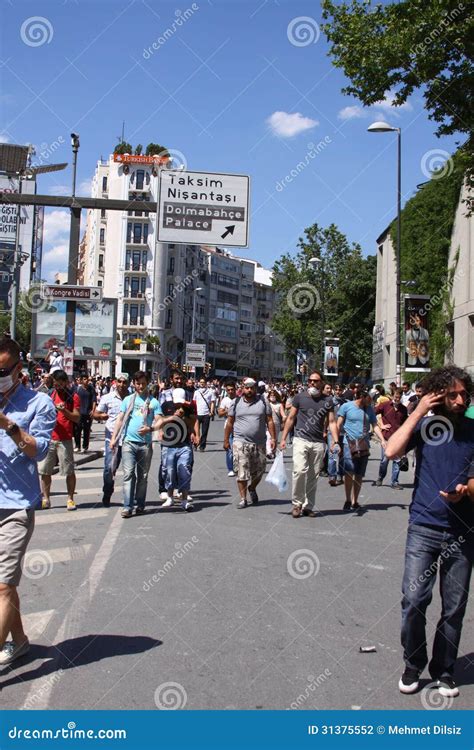 Istanbul June Gezi Park Public Protest Against The Government