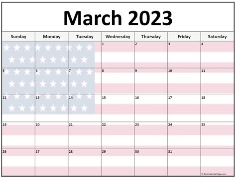 Blank March 2023 Printable Calendar Printable Blank World