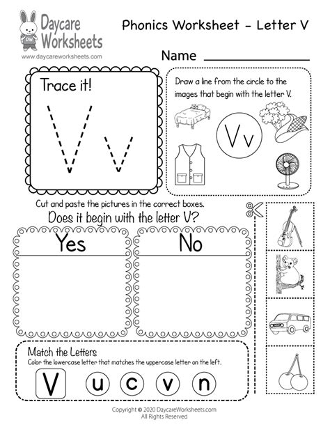 Phonics Worksheets Lesson Plan Flashcards Jolly Phonics Letter V Lesson