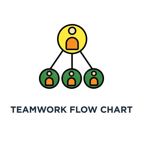 Teamwork Flow Chart Icon Business Hierarchy Or Business Team Pyramid