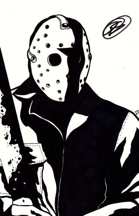Jason Voorhees Friday The 13th Original Art By Peter Simeti Horror