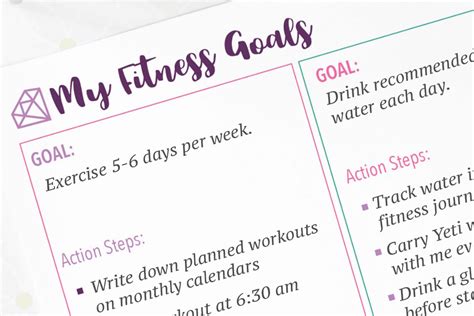 How I Stick To My Fitness Goals With A Fitness Journal Fitness Goals
