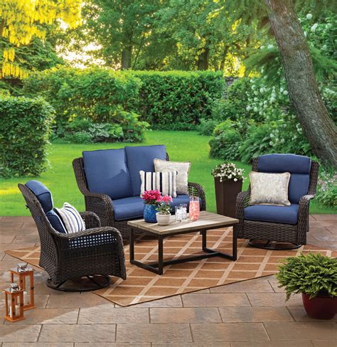 Shop with afterpay on eligible items. Better Homes & Gardens Ravenbrooke 4-Piece Patio Furniture ...