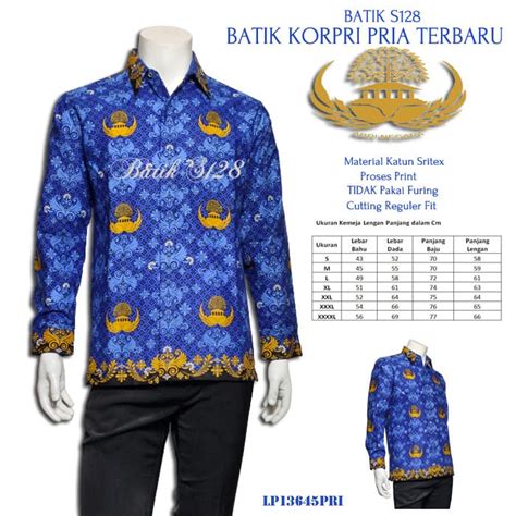 Jual Baju Korpri Pria Terbaru Seragam Batik Korpri Kerah Hitam 2022