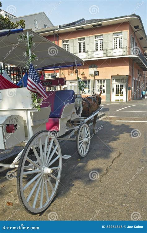 Horse Carriage In French Quarter Of New Orleans Louisiana Editorial