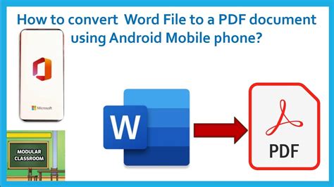 How To Convert Word File To A Pdf Document Using Android Mobile Phone