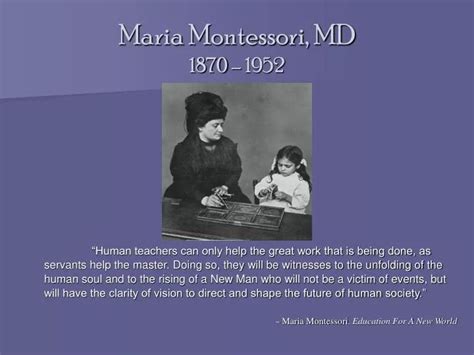 Ppt Maria Montessori Md 1870 1952 Powerpoint Presentation Free