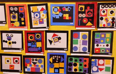 Earl Warren Arts Kindergarten Shape Collage